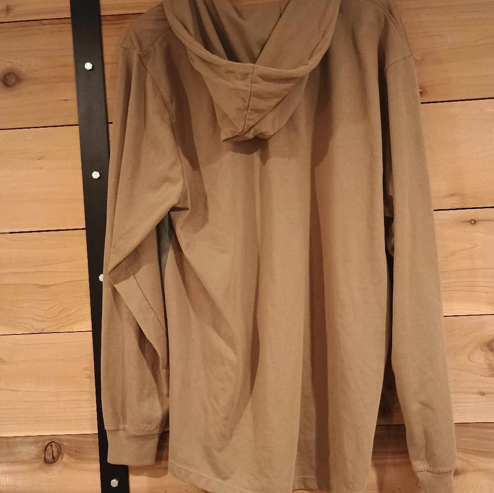 LRG Lifted Research Group 3XL Two Hooded Long Sleeve Shirts Ombre Brown Blue - Picture 5 of 11
